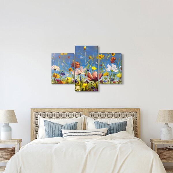 Naslikana slika procvjetale livade (90x60 cm)