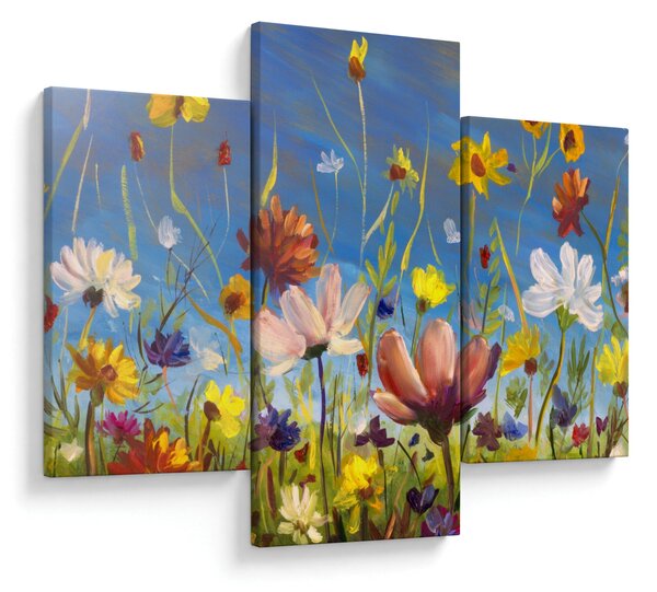 Naslikana slika procvjetale livade (90x60 cm)