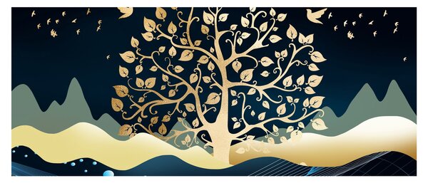 Slika zlatnog stabla (120x50 cm)