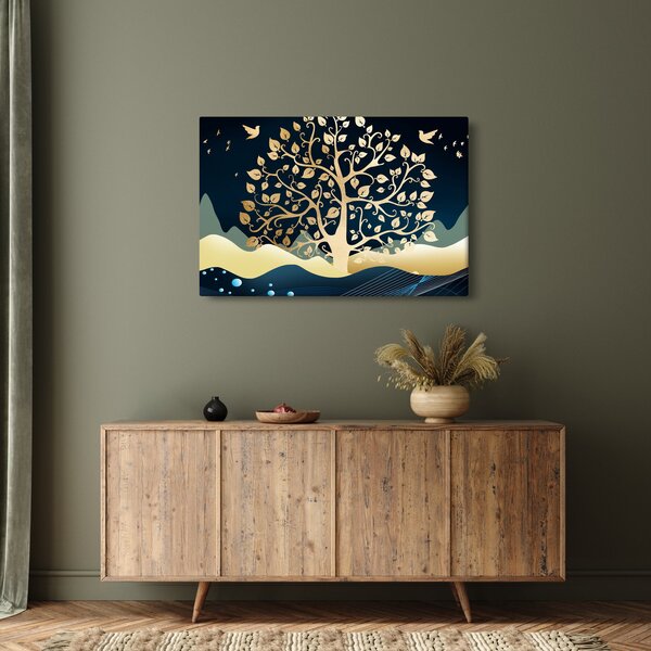 Slika zlatnog stabla (90x60 cm)