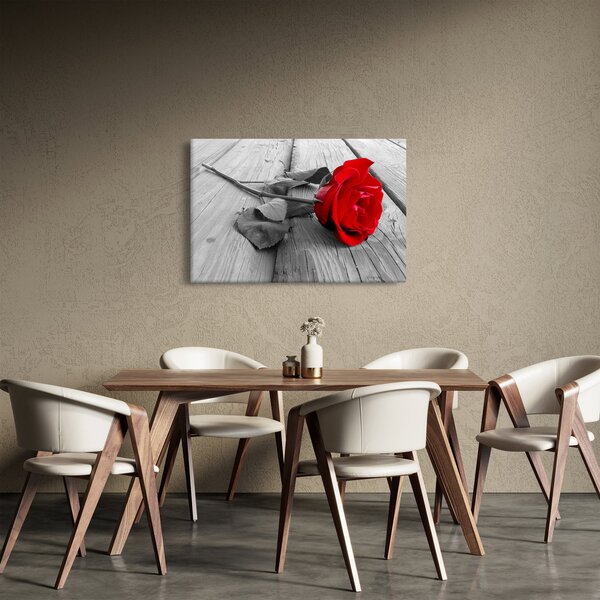 Slika crvene ruže (90x60 cm)