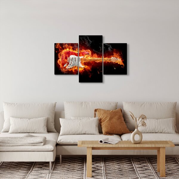 Slika - Gitara u plamenu (90x60 cm)