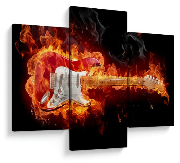 Slika - Gitara u plamenu (90x60 cm)
