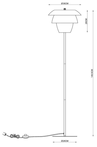 Lucide 05729/01/30 - Podna lampa JERICHO 1xE27/40W/230V