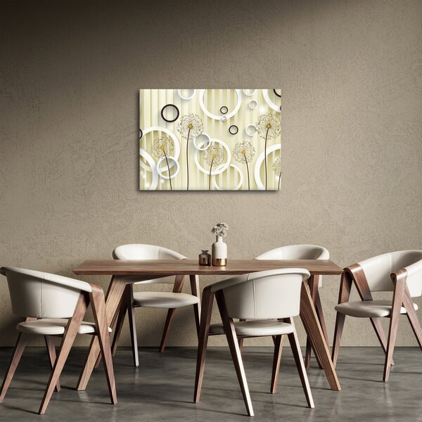 Apstraktna slika s maslačcima (70x50 cm)