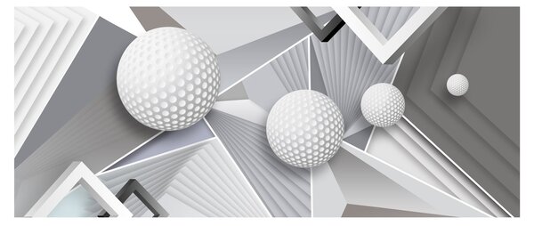 Geometrijska apstraktna slika (120x50 cm)