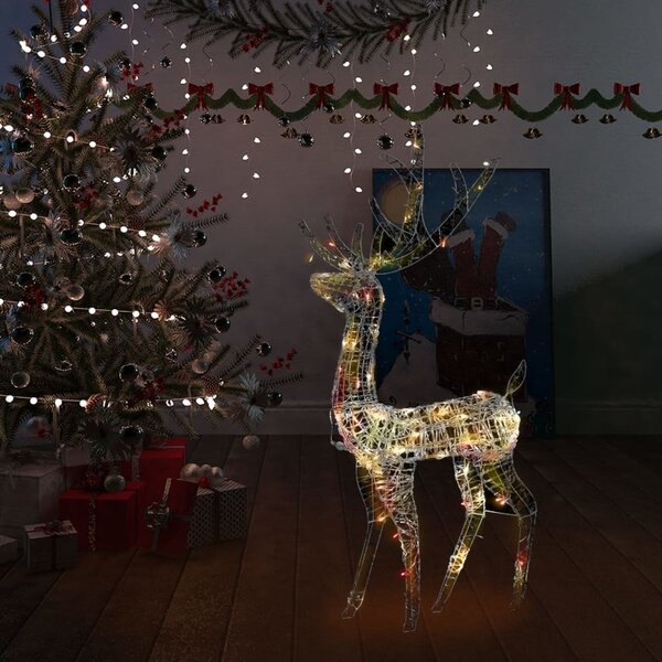 VidaXL Akrilni ukrasni božićni sob 140 LED žarulja 128 cm šareni