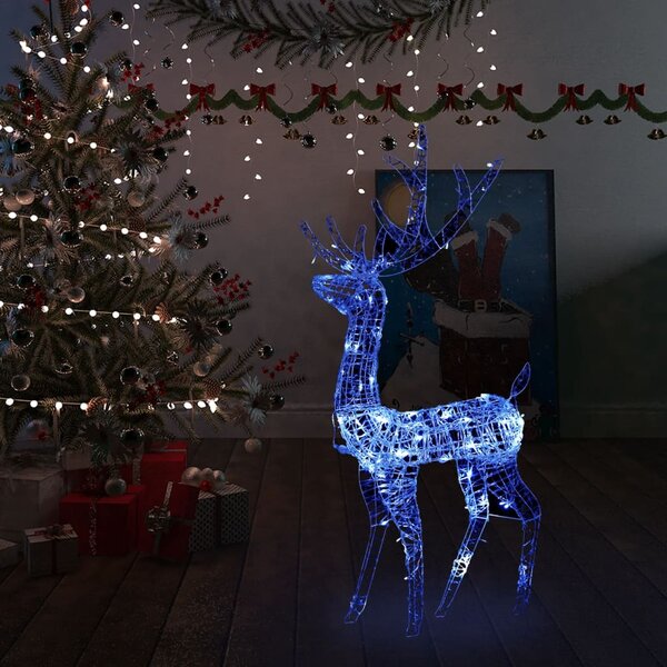 VidaXL Akrilni ukrasni božićni sob 140 LED žarulja 128 cm plavi