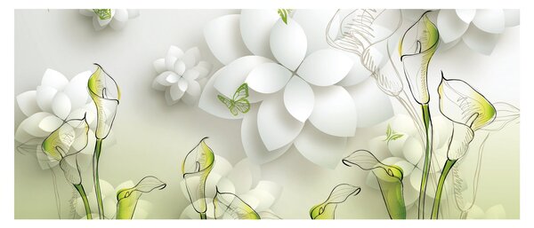 Slika s cvijećem (120x50 cm)