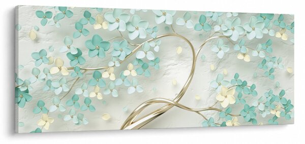 Slika - Zlatno cvijetno stablo (120x50 cm)