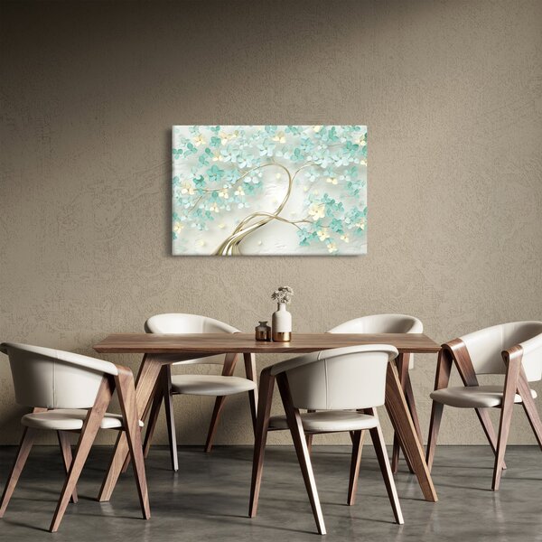 Slika - Zlatno cvijetno stablo (90x60 cm)