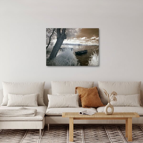 Slika čamca na jezeru (70x50 cm)