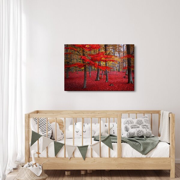 Slika - Rdeči gozd (90x60 cm)