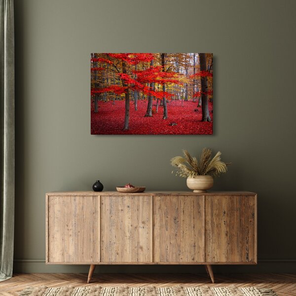 Slika - Rdeči gozd (90x60 cm)