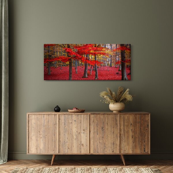 Slika - Rdeči gozd (120x50 cm)