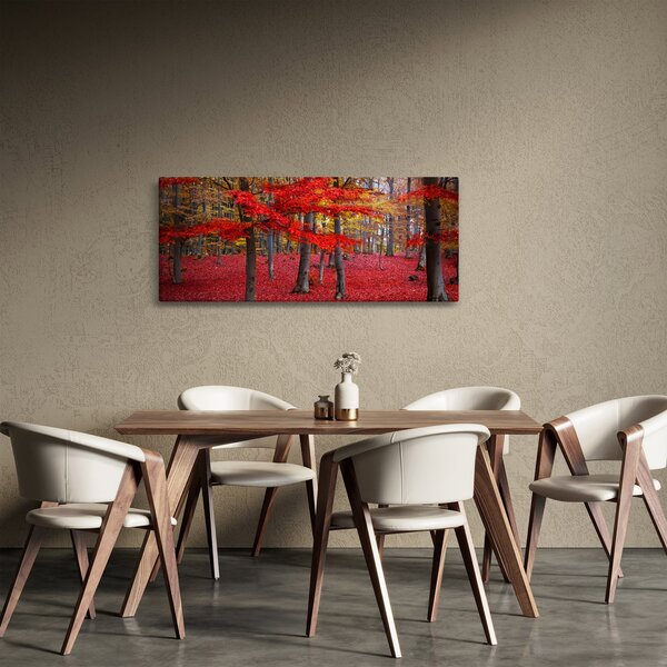 Slika - Rdeči gozd (120x50 cm)