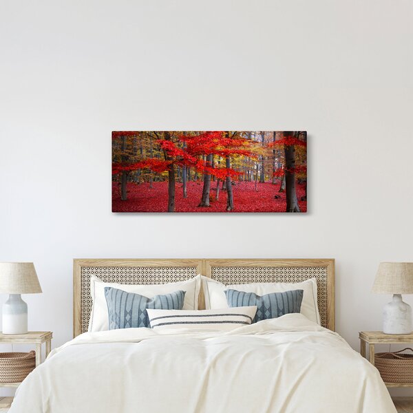 Slika - Rdeči gozd (120x50 cm)