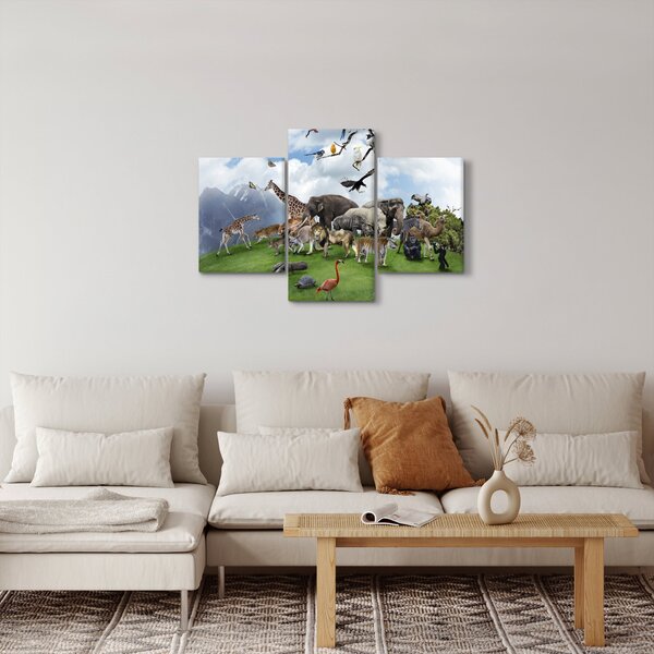 Slika - Živali na otoku (90x60 cm)