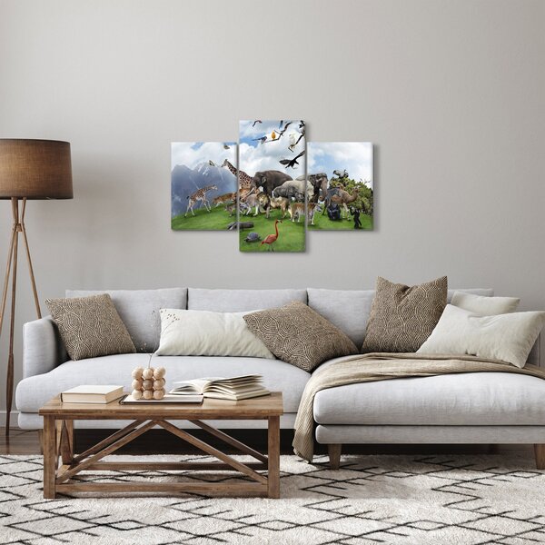 Slika - Živali na otoku (90x60 cm)