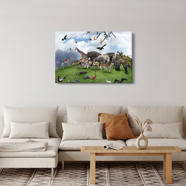 Slika - Živali na otoku (90x60 cm)