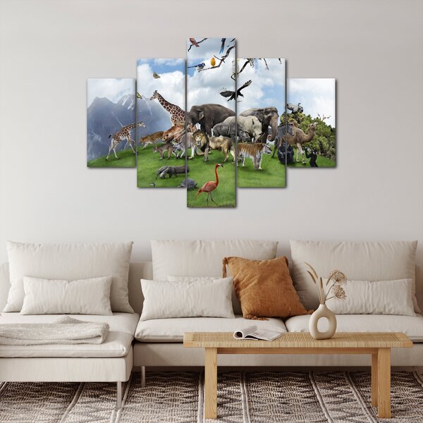 Slika - Živali na otoku (150x105 cm)