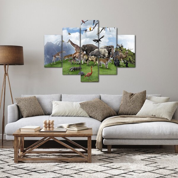 Slika - Živali na otoku (150x105 cm)