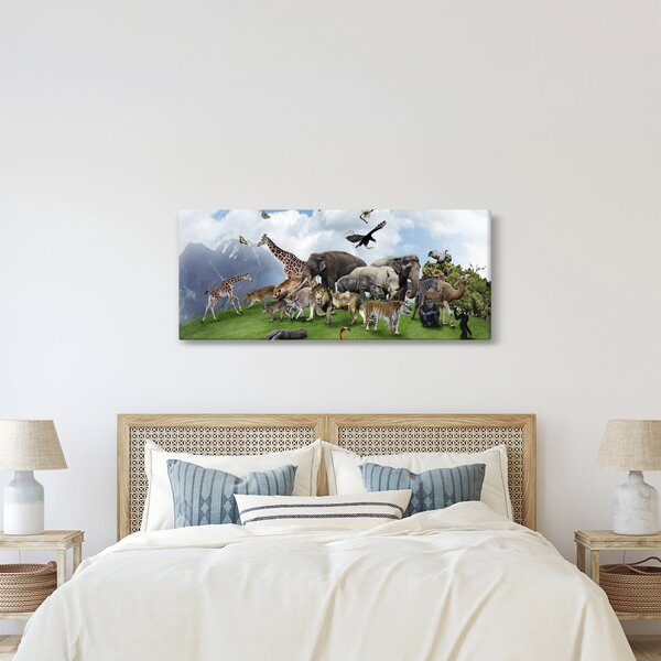 Slika - Živali na otoku (120x50 cm)