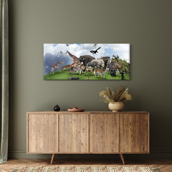Slika - Živali na otoku (120x50 cm)