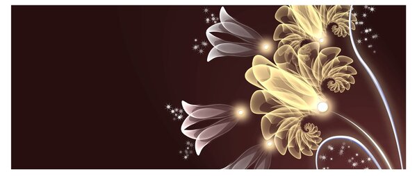 Slika - Svetle rože (120x50 cm)