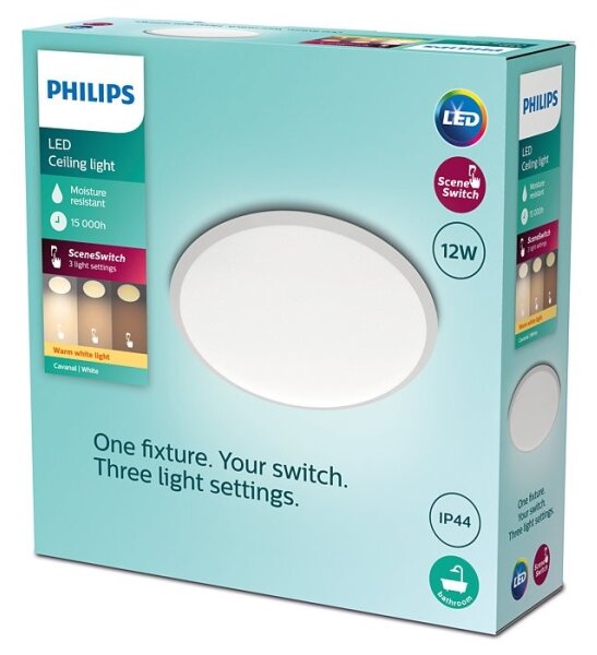 Philips - LED Prigušiva svjetiljka za kupaonicu SCENE SWITCH LED/12W/230V IP44