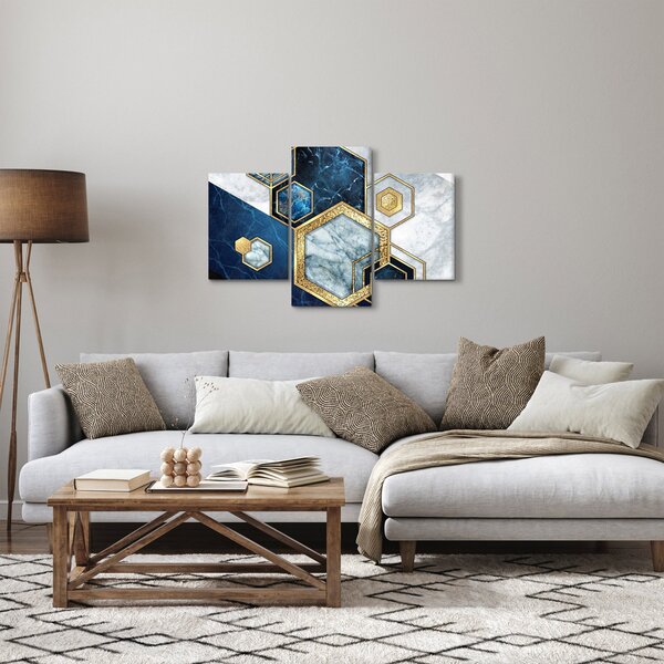 Slika - Marmorni šesterokotniki (90x60 cm)