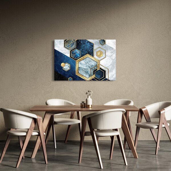Slika - Marmorni šesterokotniki (90x60 cm)