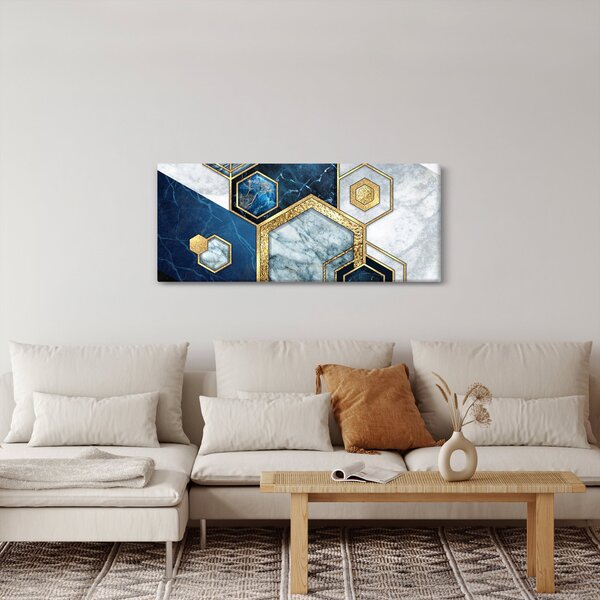 Slika - Marmorni šesterokotniki (120x50 cm)