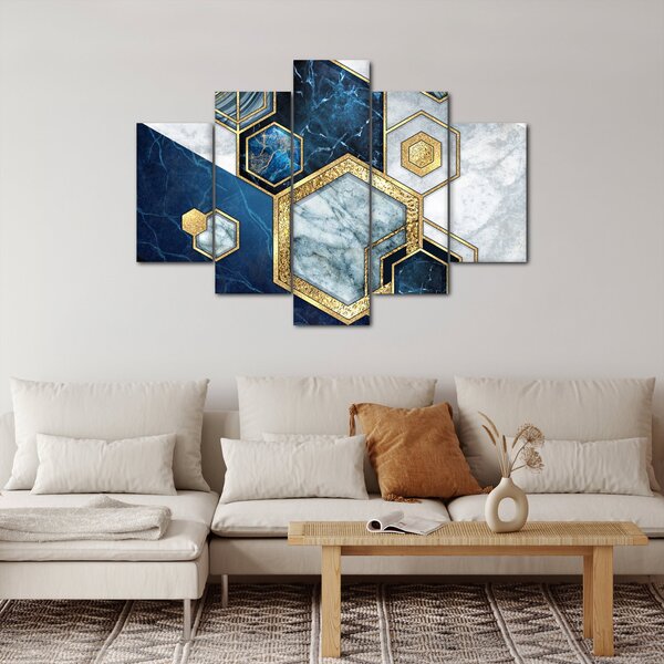 Slika - Marmorni šesterokotniki (150x105 cm)