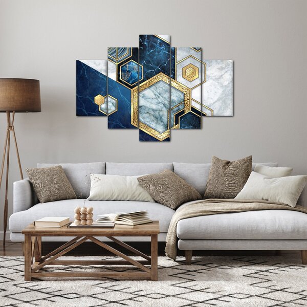 Slika - Marmorni šesterokotniki (150x105 cm)