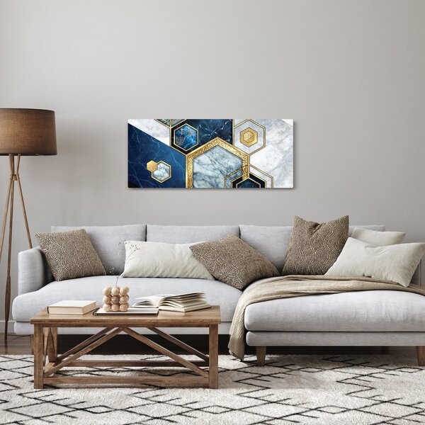 Slika - Marmorni šesterokotniki (120x50 cm)