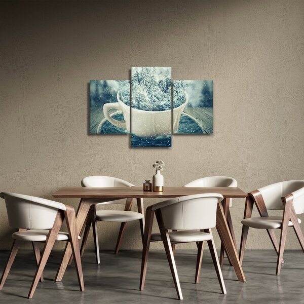 Slika - Zimski svet v skodelici (90x60 cm)