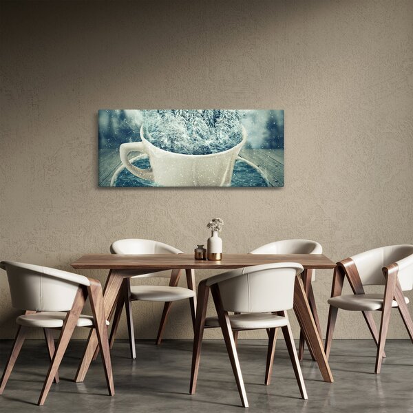 Slika - Zimski svet v skodelici (120x50 cm)