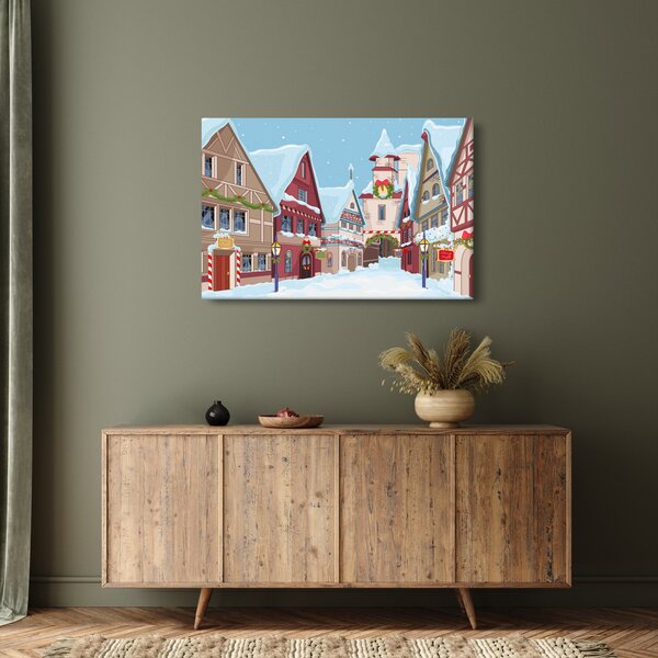 Slika - Zimska ulica (90x60 cm)