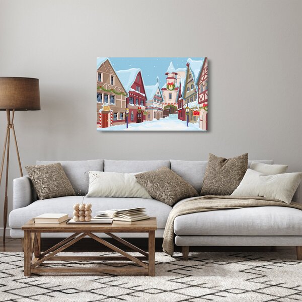 Slika - Zimska ulica (90x60 cm)
