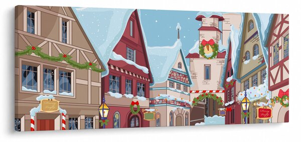 Slika - Zimska ulica (120x50 cm)