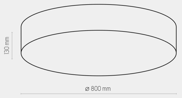 Stropna svjetiljka RONDO 6xE27/15W/230V pr. 80 cm crna