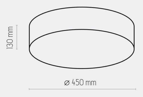 Stropna svjetiljka RONDO 4xE27/15W/230V pr. 45 cm crna