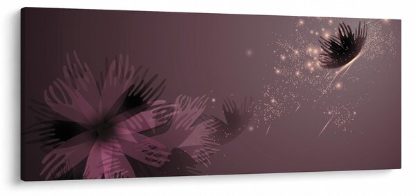 Slika rože z metuljem (120x50 cm)