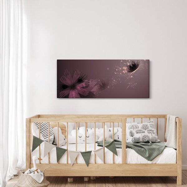 Slika rože z metuljem (120x50 cm)