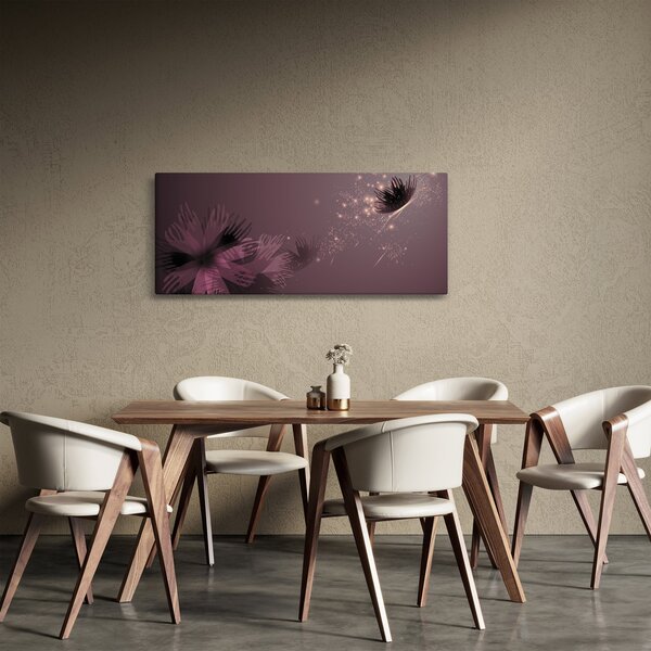 Slika rože z metuljem (120x50 cm)