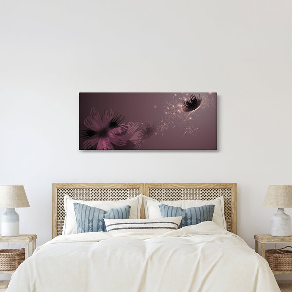 Slika rože z metuljem (120x50 cm)