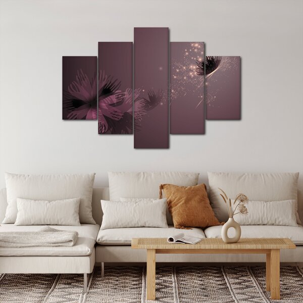 Slika rože z metuljem (150x105 cm)