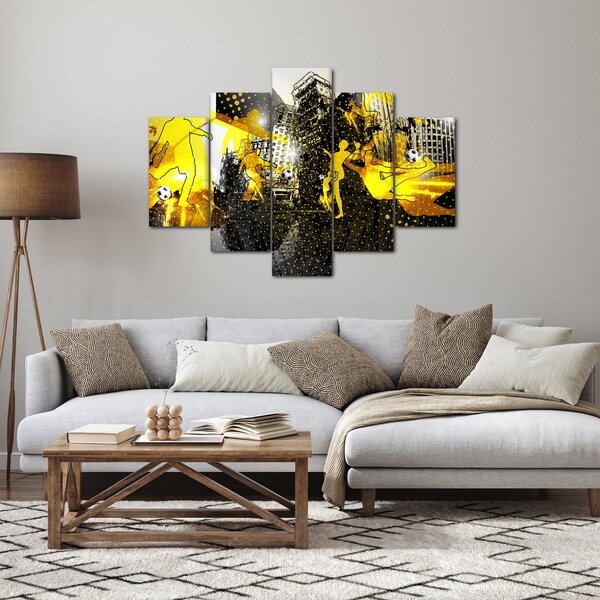 Slika - Nogomet v velikem mestu (150x105 cm)