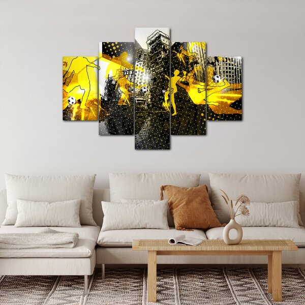 Slika - Nogomet v velikem mestu (150x105 cm)